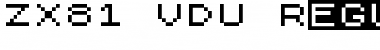 Download ZX81 VDU Font Download ZX81 VDU Font