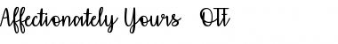 Download Affectionately Yours Font Download Affectionately Yours Font