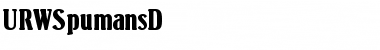 Download URWSpumansD Font Download URWSpumansD Font