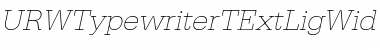 Download URWTypewriterTExtLigWid Font Download URWTypewriterTExtLigWid Font