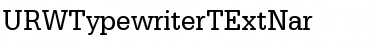 Download URWTypewriterTExtNar Font Download URWTypewriterTExtNar Font