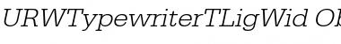 Download URWTypewriterTLigWid Font Download URWTypewriterTLigWid Font