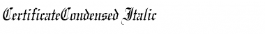 Download CertificateCondensed Font Download CertificateCondensed Font