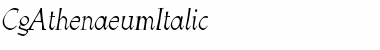 Download CgAthenaeumItalic Font Download CgAthenaeumItalic Font