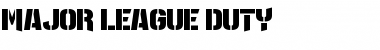 Download Major League Duty Font Download Major League Duty Font