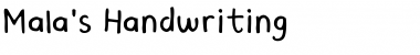 Download Mala's Handwriting Font Download Mala's Handwriting Font
