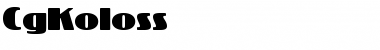 Download CgKoloss Font Download CgKoloss Font