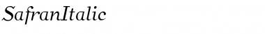 Download SafranItalic Font Download SafranItalic Font