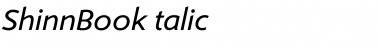 Download ShinnBookItalic Font Download ShinnBookItalic Font