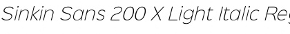 Download Sinkin Sans 200 X Light Italic Font Download Sinkin Sans 200 X Light Italic Font
