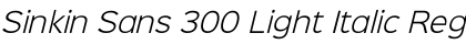 Download Sinkin Sans 300 Light Italic Font Download Sinkin Sans 300 Light Italic Font