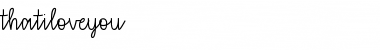 Download that i love you Font Download that i love you Font