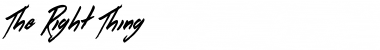 Download The Right Thing Font Download The Right Thing Font