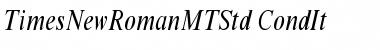 Times New Roman MT Std Condensed Italic Font