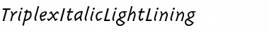 Download TriplexItalicLightLining Font Download TriplexItalicLightLining Font