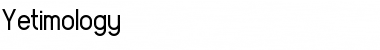 Download Yetimology Font Download Yetimology Font