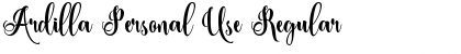 Download Ardilla Personal Use Font Download Ardilla Personal Use Font