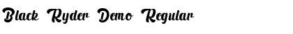 Download Black Ryder Demo Font Download Black Ryder Demo Font