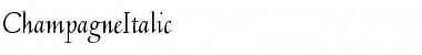 Download ChampagneItalic Font Download ChampagneItalic Font