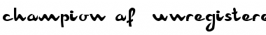 Download Champion AF (unregistered) Font Download Champion AF (unregistered) Font