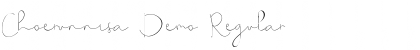 Download Choerunnisa Demo Font Download Choerunnisa Demo Font