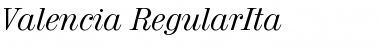 Download Valencia-RegularIta Font Download Valencia-RegularIta Font