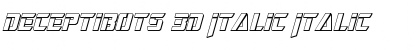 Download Deceptibots 3D Italic Font Download Deceptibots 3D Italic Font