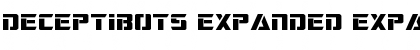 Download Deceptibots Expanded Font Download Deceptibots Expanded Font