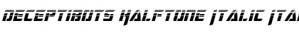 Download Deceptibots Halftone Italic Font Download Deceptibots Halftone Italic Font