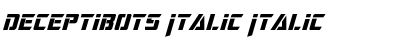 Download Deceptibots Italic Font Download Deceptibots Italic Font
