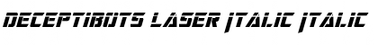 Download Deceptibots Laser Italic Font Download Deceptibots Laser Italic Font