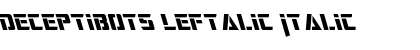 Download Deceptibots Leftalic Font Download Deceptibots Leftalic Font