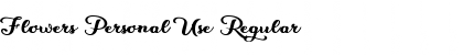 Download Flowers Personal Use Font Download Flowers Personal Use Font
