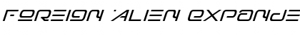 Download Foreign Alien Expanded Italic Font Download Foreign Alien Expanded Italic Font