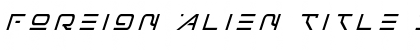 Download Foreign Alien Title Italic Font Download Foreign Alien Title Italic Font