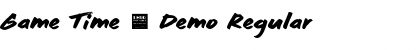 Download Game Time - Demo Font Download Game Time - Demo Font