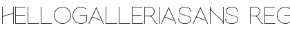 Download hellogalleriasans Font Download hellogalleriasans Font