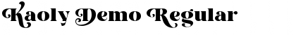 Download Kaoly Demo Font Download Kaoly Demo Font