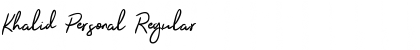 Download Khalid Personal Font Download Khalid Personal Font