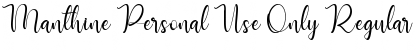 Download Manthine Personal Use Only Font Download Manthine Personal Use Only Font