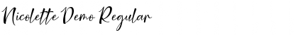 Download Nicolette Demo Font Download Nicolette Demo Font