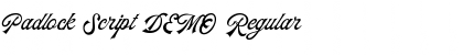 Download Padlock Script DEMO Font Download Padlock Script DEMO Font