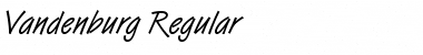 Download Vandenburg Font Download Vandenburg Font