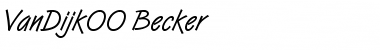 Download VanDijk00 Becker Font Download VanDijk00 Becker Font