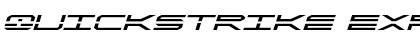 Download QuickStrike Expanded Italic Font Download QuickStrike Expanded Italic Font