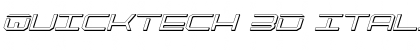 Download QuickTech 3D Italic Font Download QuickTech 3D Italic Font
