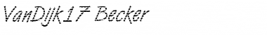 Download VanDijk17 Becker Font Download VanDijk17 Becker Font