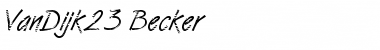 Download VanDijk23 Becker Font Download VanDijk23 Becker Font