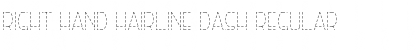 Download Right Hand Hairline Dash Font Download Right Hand Hairline Dash Font