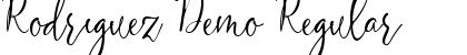 Download Rodriguez Demo Font Download Rodriguez Demo Font